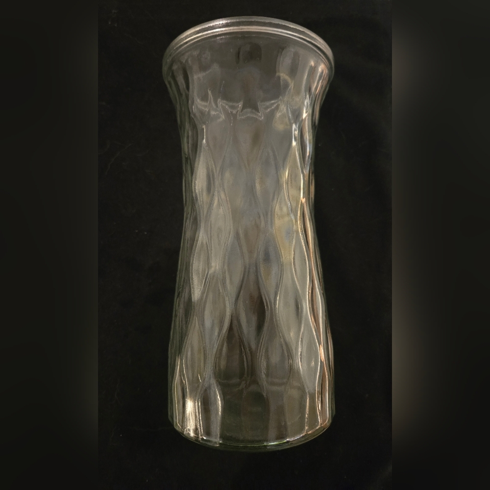 Wavy Clear Glass Vase